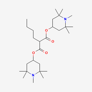 molecular formula C27H50N2O4 B14510169 Bis(1,2,2,6,6-pentamethylpiperidin-4-yl) butylpropanedioate CAS No. 63843-88-9