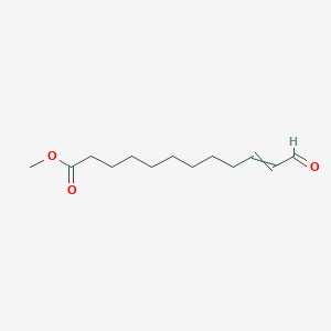 molecular formula C13H22O3 B14510183 Methyl 12-oxododec-10-enoate CAS No. 63024-87-3