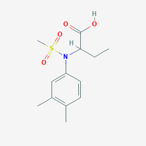 molecular formula C13H19NO4S B1451020 2-[(3,4-Dimethylphenyl)(methylsulfonyl)amino]butanoic acid CAS No. 1218051-57-0