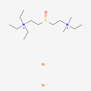 molecular formula C14H34Br2N2OS B14510218 Ammonium, N,N-dimethyl-N,N',N',N'-tetraethyl-N,N'-sulfinyldiethylenedi-, dibromide CAS No. 63977-24-2