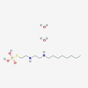 molecular formula C12H33N2O5PS B14510234 S-2-((2-Octylaminoethyl)amino)ethyl dihydrogen phosphorothioate dihydrate CAS No. 63980-98-3