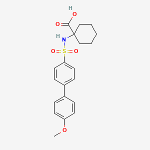 molecular formula C20H23NO5S B1451024 1-(4'-Methoxy-4-biphenylylsulfonylamino)cyclohexanecarboxylic acid CAS No. 885269-48-7
