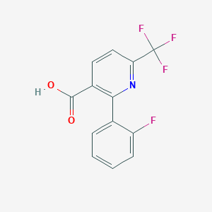 molecular formula C13H7F4NO2 B1451030 2-(2-Fluorophenyl)-6-(trifluoromethyl)nicotinic acid CAS No. 1214325-96-8
