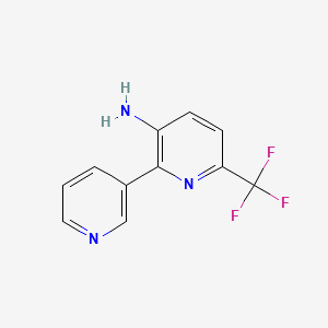 molecular formula C11H8F3N3 B1451031 2-(Pyridin-3-yl)-6-(trifluoromethyl)pyridin-3-amine CAS No. 1214343-22-2