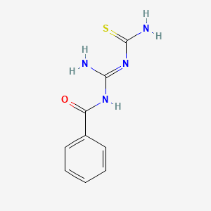 molecular formula C9H10N4OS B14510311 Benzamide, N-(iminothioureidomethyl)- CAS No. 63980-64-3