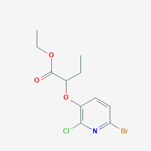 molecular formula C11H13BrClNO3 B14510338 Ethyl 2-[(6-bromo-2-chloropyridin-3-yl)oxy]butanoate CAS No. 62805-19-0