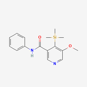 molecular formula C16H20N2O2Si B1451037 5-Methoxy-N-phenyl-4-(trimethylsilyl)nicotinamide CAS No. 1105675-62-4