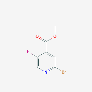 molecular formula C7H5BrFNO2 B1451041 甲基2-溴-5-氟吡啶-4-羧酸酯 CAS No. 885588-14-7