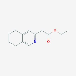 molecular formula C13H17NO2 B14510416 Ethyl (5,6,7,8-tetrahydroisoquinolin-3-yl)acetate CAS No. 63797-27-3