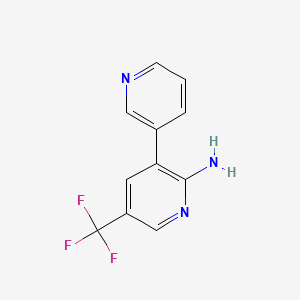 molecular formula C11H8F3N3 B1451049 3-(Pyridin-3-yl)-5-(trifluoromethyl)pyridin-2-amine CAS No. 902745-40-8