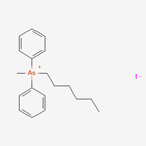 molecular formula C19H26AsI B14510502 Hexyl(methyl)diphenylarsanium iodide CAS No. 64192-53-6