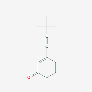 molecular formula C12H16O B14510503 3-(3,3-Dimethylbut-1-yn-1-yl)cyclohex-2-en-1-one CAS No. 63923-08-0