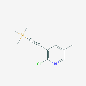 2-Chloro-5-methyl-3-((trimethylsilyl)ethynyl)pyridine
