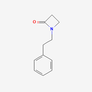 molecular formula C11H13NO B14510555 2-Azetidinone, 1-(2-phenylethyl)- CAS No. 62664-99-7