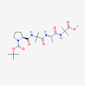 molecular formula C22H38N4O7 B14510588 tert-Butyloxycarbonyl-prolyl-2-aminoisobutyryl-alanyl-2-aminoisobutyrate methyl ester CAS No. 64295-19-8