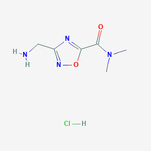 3-(aminomethyl)-N,N-dimethyl-1,2,4-oxadiazole-5-carboxamide hydrochloride