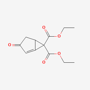 molecular formula C12H14O5 B14510739 Diethyl 3-oxobicyclo[3.1.0]hex-1-ene-6,6-dicarboxylate CAS No. 62957-34-0