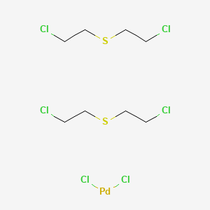 molecular formula C8H16Cl6PdS2 B14510753 Palladous chloride, bis(di-(beta-chloroethyl)sulfide)- CAS No. 64047-28-5
