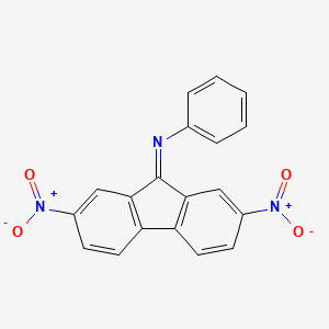 molecular formula C19H11N3O4 B14510769 2,7-Dinitro-N-phenyl-9H-fluoren-9-imine CAS No. 62799-30-8