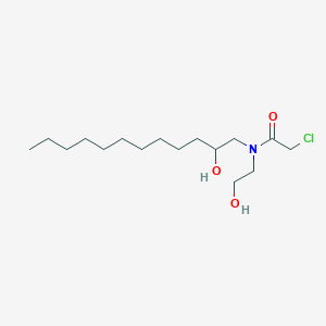 molecular formula C16H32ClNO3 B14510832 2-Chloro-N-(2-hydroxydodecyl)-N-(2-hydroxyethyl)acetamide CAS No. 62881-04-3