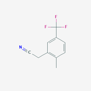molecular formula C10H8F3N B1451087 2-Methyl-5-(trifluoromethyl)phenylacetonitrile CAS No. 1000513-69-8