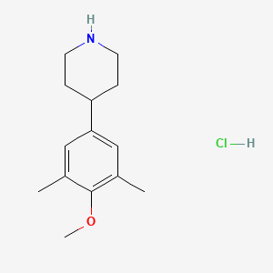molecular formula C14H22ClNO B1451089 4-(4-Methoxy-3,5-dimethylphenyl)piperidine hydrochloride CAS No. 1185028-29-8