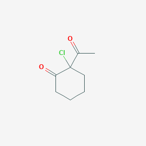 molecular formula C8H11ClO2 B14510905 Cyclohexanone, 2-acetyl-2-chloro- CAS No. 64229-97-6