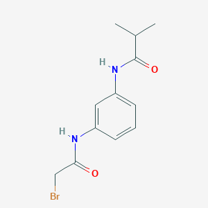 molecular formula C12H15BrN2O2 B1451095 N-{3-[(2-Bromoacetyl)amino]phenyl}-2-methylpropanamide CAS No. 1138442-68-8