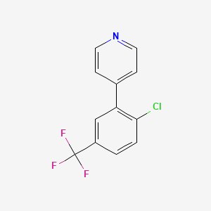 B1451098 4-[2-Chloro-5-(trifluoromethyl)phenyl]pyridine CAS No. 4393-93-5