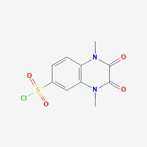 molecular formula C10H9ClN2O4S B1451100 1,4-Dimethyl-2,3-dioxo-1,2,3,4-tetrahydroquinoxaline-6-sulfonyl chloride CAS No. 841275-84-1