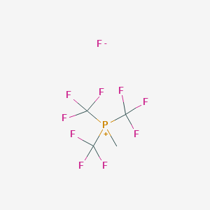 molecular formula C4H3F10P B14511006 Methyl[tris(trifluoromethyl)]phosphanium fluoride CAS No. 63715-51-5