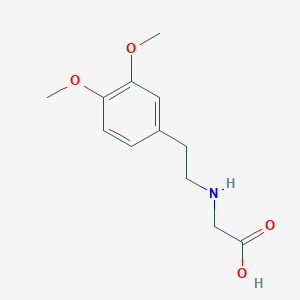 molecular formula C12H17NO4 B14511017 N-[2-(3,4-Dimethoxyphenyl)ethyl]glycine CAS No. 63697-89-2
