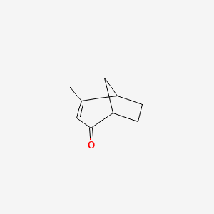 molecular formula C9H12O B14511025 Bicyclo[3.2.1]oct-3-en-2-one, 4-methyl- CAS No. 62702-89-0