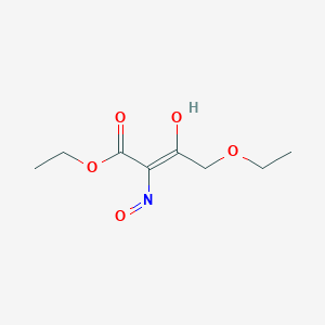 molecular formula C8H13NO5 B14511034 ethyl (E)-4-ethoxy-3-hydroxy-2-nitrosobut-2-enoate 