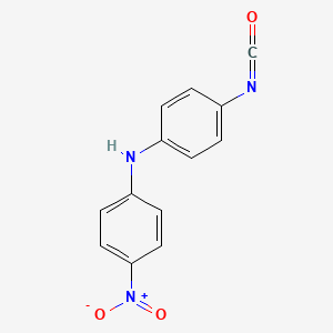 molecular formula C13H9N3O3 B14511036 (p-(p-Nitroanilino)phenyl)isocyanic acid CAS No. 62967-27-5