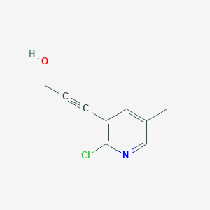 molecular formula C9H8ClNO B1451108 3-(2-Chloro-5-methylpyridin-3-yl)prop-2-yn-1-ol CAS No. 1203499-49-3