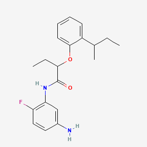 molecular formula C20H25FN2O2 B1451114 N-(5-Amino-2-fluorophenyl)-2-[2-(sec-butyl)-phenoxy]butanamide CAS No. 1020055-61-1