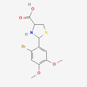 2-(2-Bromo-4,5-dimethoxyphenyl)-1,3-thiazolidine-4-carboxylic acid