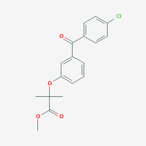 molecular formula C18H17ClO4 B14511165 Methyl 2-[3-(4-chlorobenzoyl)phenoxy]-2-methylpropanoate CAS No. 62809-69-2
