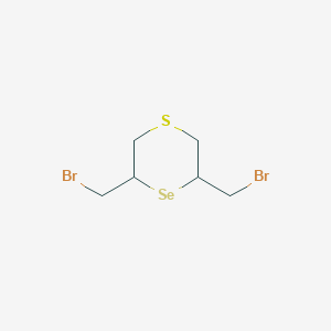 molecular formula C6H10Br2SSe B14511183 3,5-Bis(bromomethyl)-1,4-thiaselenane CAS No. 62757-24-8