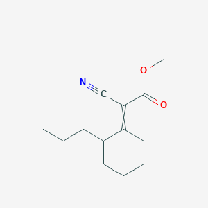 molecular formula C14H21NO2 B14511255 Ethyl cyano(2-propylcyclohexylidene)acetate CAS No. 62664-66-8