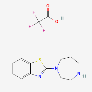 molecular formula C14H16F3N3O2S B1451126 2-(1,4-diazepan-1-yl)-1,3-benzothiazole trifluoroacetate CAS No. 1185033-39-9