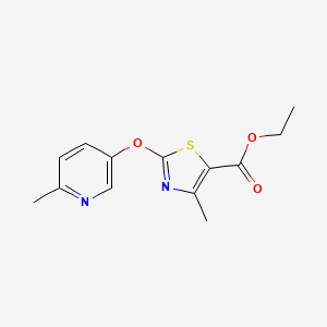Ethyl 4-methyl-2-[(6-methylpyridin-3-YL)oxy]-1,3-thiazole-5-carboxylate