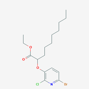 molecular formula C17H25BrClNO3 B14511314 Ethyl 2-[(6-bromo-2-chloropyridin-3-YL)oxy]decanoate CAS No. 62805-20-3