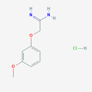 molecular formula C9H13ClN2O2 B1451138 2-(3-Methoxyphenoxy)ethanimidamide hydrochloride CAS No. 114986-37-7