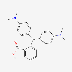 molecular formula C24H26N2O2 B14511382 Benzoic acid, 2-[bis[4-(dimethylamino)phenyl]methyl]- CAS No. 62632-80-8