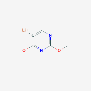 molecular formula C6H7LiN2O2 B14511387 lithium;2,4-dimethoxy-5H-pyrimidin-5-ide CAS No. 62880-71-1