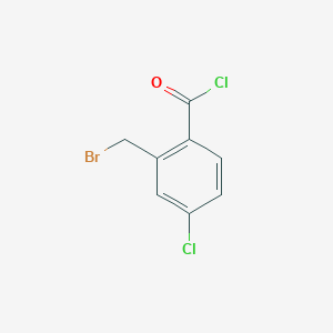 molecular formula C8H5BrCl2O B14511396 2-(Bromomethyl)-4-chlorobenzoyl chloride CAS No. 62758-50-3