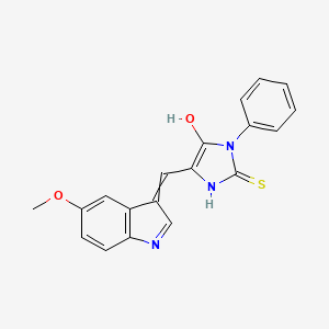 (5E)-2-Mercapto-5-[(5-methoxy-1H-indol-3-YL)-methylene]-3-phenyl-3,5-dihydro-4H-imidazol-4-one