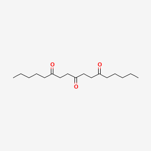 molecular formula C17H30O3 B14511455 Heptadecane-6,9,12-trione CAS No. 62619-52-7